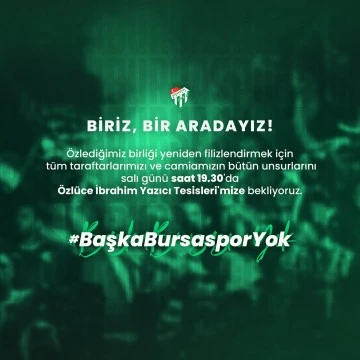 Bursaspor'dan yeşil-beyazlı taraftarlara çağrı!