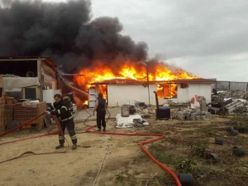 Tekirdağ'da yangın! Çiftlik evi alev alev yandı