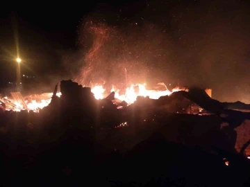 Çorum’da yangın: 55 koyun telef olurken 1 ev ve ahır yandı
