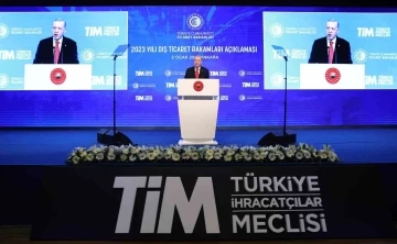 Cumhurbaşkanı Erdoğan :”İhracat rakamımız Cumhuriyet tarihimizin rekorunu kırmıştır”
