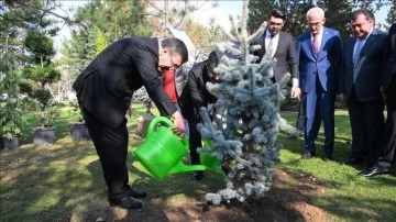 Cumhurbaşkanı Yardımcısı Yılmaz, Milli Ağaçlandırma Günü dolayısıyla fidan dikti