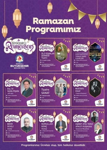 Denizli Büyükşehirden Ramazan’a özel 8 farklı program
