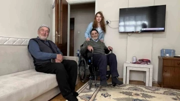 Depremde ayağı sakatlanan İsmail Çürük’e tekerlekli sandalye yardımı
