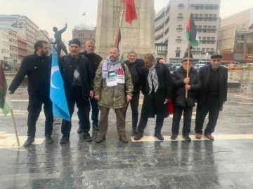 Filistin’e destek için İstanbul’dan Ankara’ya yürüdüler

