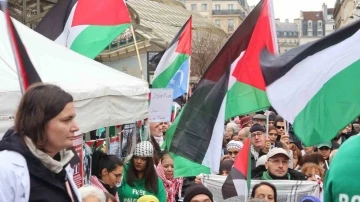 Fransa’da “Filistin’e destek, Gazze’de Ateşkes” mitingi
