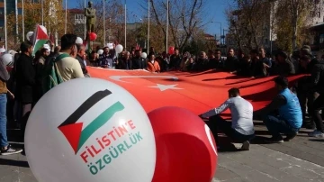 Gençler Ardahan’da Filistin’e destek için yürüdü
