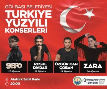 Gölbaşı Belediyesi, Türkiye Yüzyılı konserleri düzenleyecek
