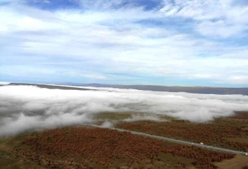 Güroymak’ta oluşan sis bulutu görsel şölen sunuyor
