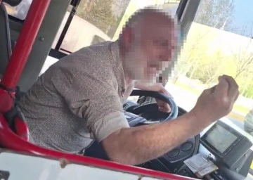 Halk otobüsü şoföründen tehdit: Seni mermi manyağı yaparım 