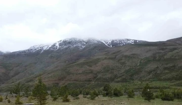 Hazarbaba Dağı’na kar yağdı
