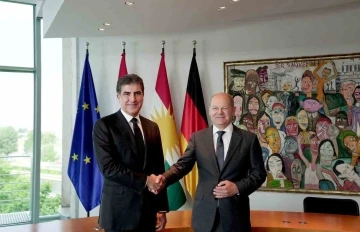 IKBY Başkanı Barzani, Almanya Başbakanı Scholz ile bir araya geldi
