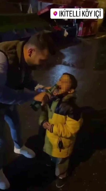İstanbul’da skandal görüntü: Küçük çocuğa alkol içirip video çektiler
