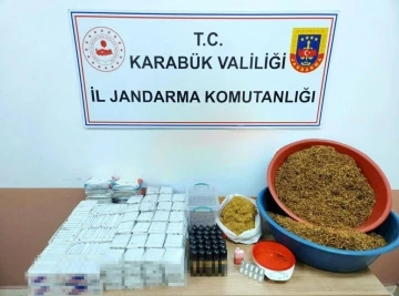 Karabük’te 8 bin 700 makaron ile 6 bin 600 gram tütün ele geçirildi
