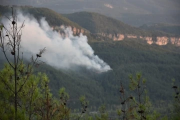 Karabük'de devam eden yangına karadan müdahale devam ediyor