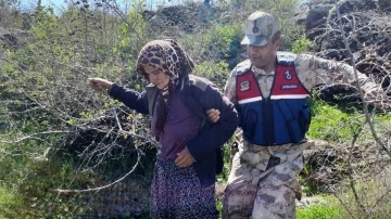 Kaybolan kadın jandarma destekli arama çalışmalarıyla bulundu
