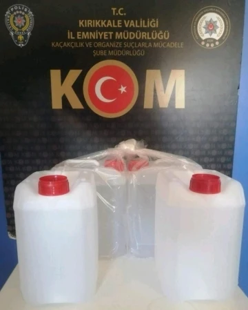 Kırıkkale’de 20 litre kaçak etil alkol ele geçirildi
