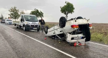 Konya’da otomobil takla attı: 3 yaralı
