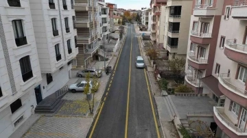 Nevşehir’de üstyapı çalışmaları tamamlanan yollarda çizgi çalışması yapıldı
