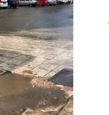 On dakikalık yağış Kırşehir’de rögarları taşırdı
