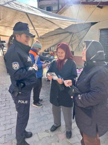 Pehlivanköy’de polisten vatandaşa broşürlü uyarı
