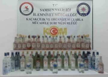 Samsun’da 89 şişe sahte bandrollü içki ele geçti
