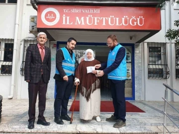 Siirtli Hadice nine kefen parasını Gazze’ye bağışladı
