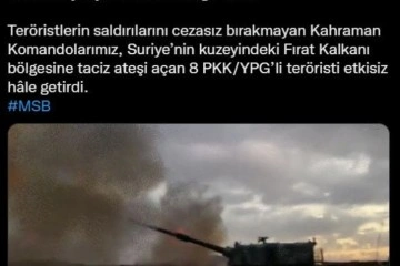 Taciz ateşi açan 8 PKK/YPG’li terörist etkisiz hale getirildi