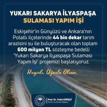 Tarım ve Orman Bakanı Vahit Kirişçi’den Eskişehir paylaşımı
