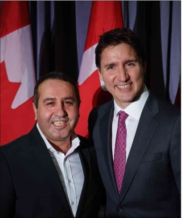 Türk iş adamı Mert, Kanada Başbakanı Trudeau ile bir araya geldi
