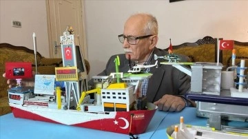 Türkiye sevdalısı 66 yaşındaki Ürdünlü, Fatih Sondaj Gemisi'nin maketini yaptı