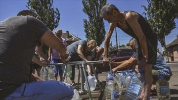 Ukrayna'daki Kahovka HES'in patlatılmasının ardından Marganets kentinde su sıkıntısı yaşan
