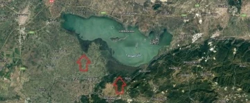 Uluabat Gölü'ndeki çekilme uydu görüntülerinde
