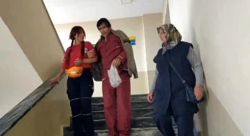 Yangın çıkan Trakya Üniversitesi Hastanesi'nde hastalar tahliye ediliyor