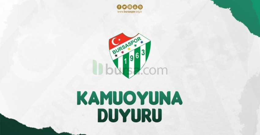 Bursaspor Kulübü İsmail Çokçalış'ın iddialarını belgeleriyle yalanladı 